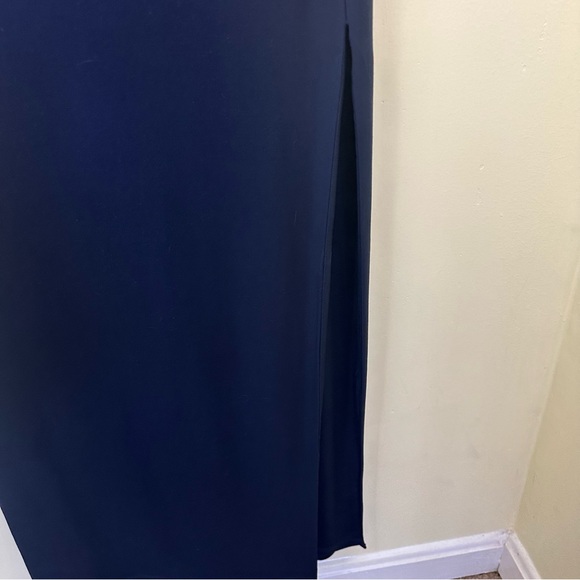 Ralph Lauren Embellished Evening Gown Navy Dress SZ 4 - Picture 5 of 14